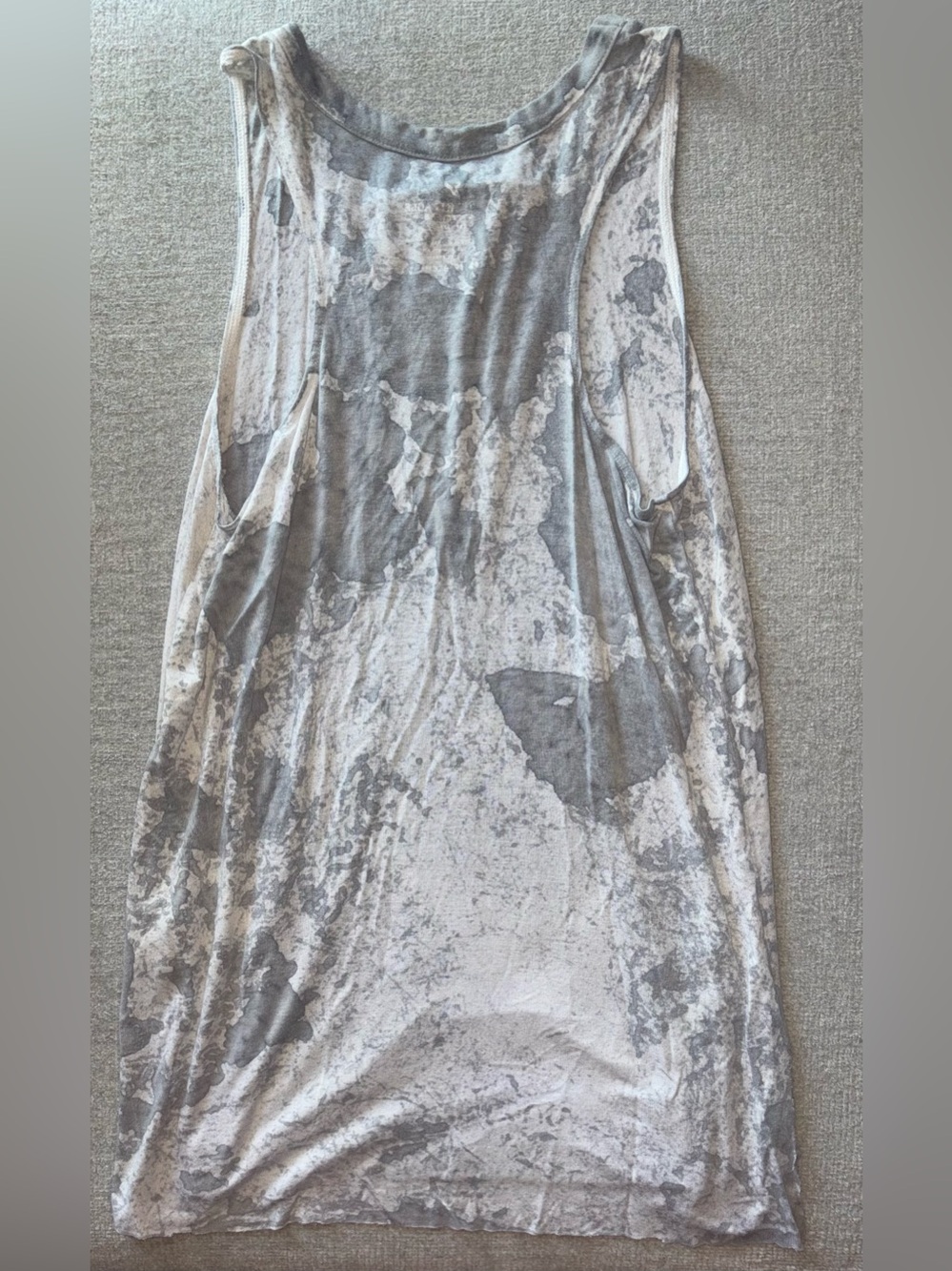American Eagle Gray Stonewash Ladder Back Tank Top XS | Boho Festival Flowy Tank - Picture 5 of 5
